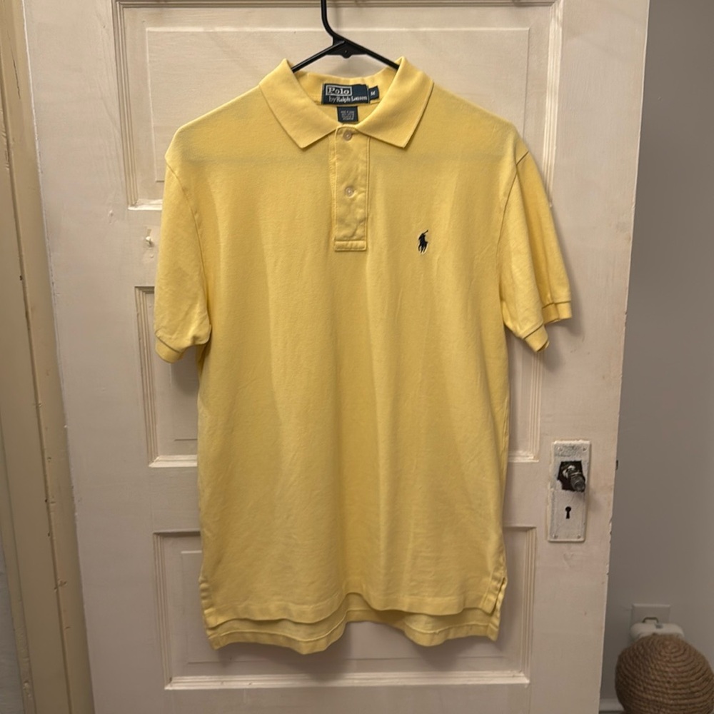 Polo Ralph Lauren Yellow Medium Short Sleeve Cotton Pique Polo